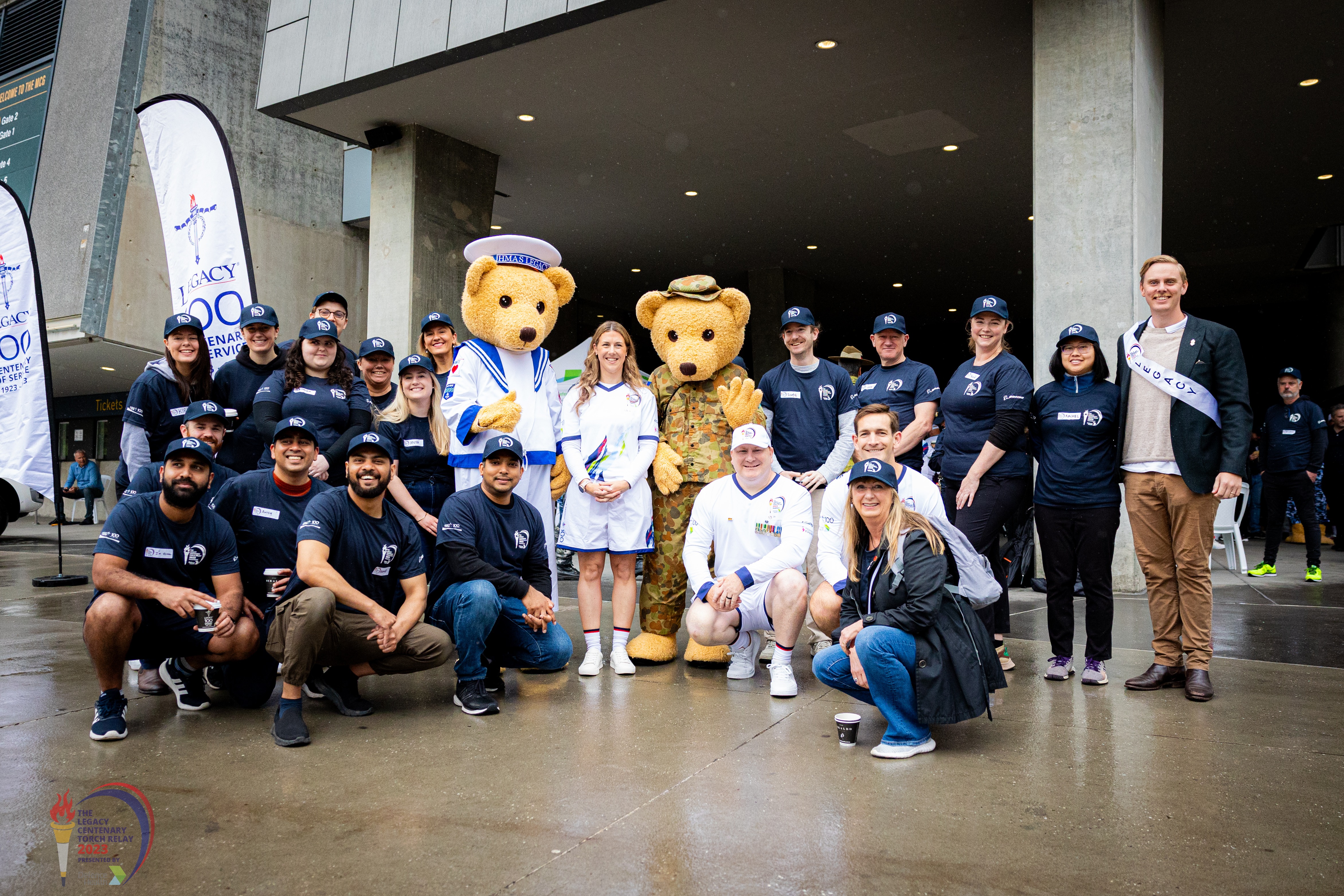 Image of Accenture staff and volutneers with Legacy Bears